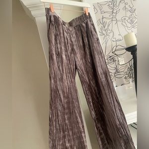 WOMENS VELVET WIDE LEG PANTS SIZE XS
